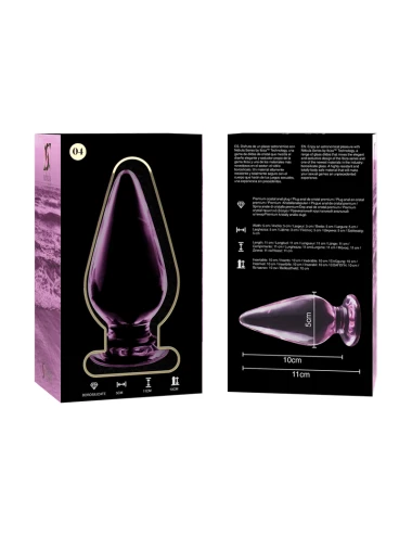 NEBULA SERIES BY IBIZA - MODEL 4 ANAL PLUG BOROSILICATE GLASS PINK 11 CM -O- 5 CM