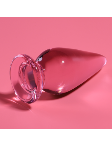 NEBULA SERIES BY IBIZA - MODEL 4 ANAL PLUG BOROSILICATE GLASS PINK 11 CM -O- 5 CM