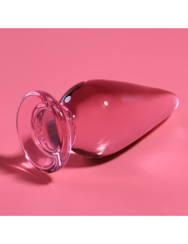 NEBULA SERIES BY IBIZA - MODEL 4 ANAL PLUG BOROSILICATE GLASS PINK 11 CM -O- 5 CM