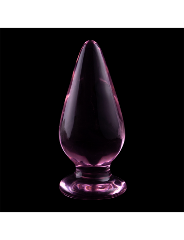 NEBULA SERIES BY IBIZA - MODEL 4 ANAL PLUG BOROSILICATE GLASS PINK 11 CM -O- 5 CM