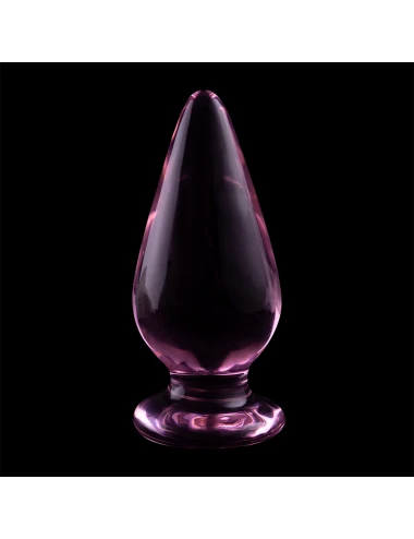 NEBULA SERIES BY IBIZA - MODEL 4 ANAL PLUG BOROSILICATE GLASS PINK 11 CM -O- 5 CM