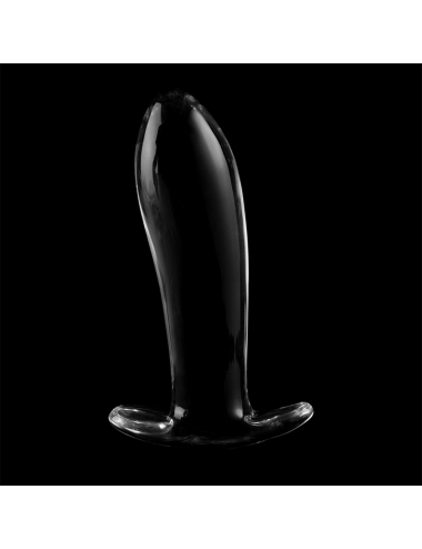 NEBULA SERIES BY IBIZA - MODEL 5 ANAL PLUG BOROSILICATE GLASS CLEAR 12.5 CM -O- 3.5 CM