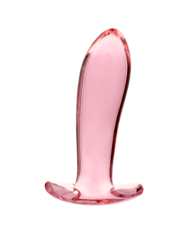NEBULA SERIES BY IBIZA - MODEL 5 ANAL PLUG BOROSILICATE GLASS PINK 12.5 CM -O- 3.5 CM