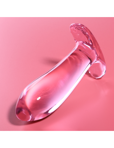 NEBULA SERIES BY IBIZA - MODEL 5 ANAL PLUG BOROSILICATE GLASS PINK 12.5 CM -O- 3.5 CM