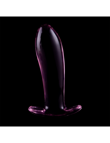 NEBULA SERIES BY IBIZA - MODEL 5 ANAL PLUG BOROSILICATE GLASS PINK 12.5 CM -O- 3.5 CM