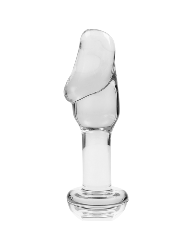 NEBULA SERIES BY IBIZA - MODEL 6 ANAL PLUG BOROSILICATE GLASS CLEAR 12.5 CM -O- 4 CM
