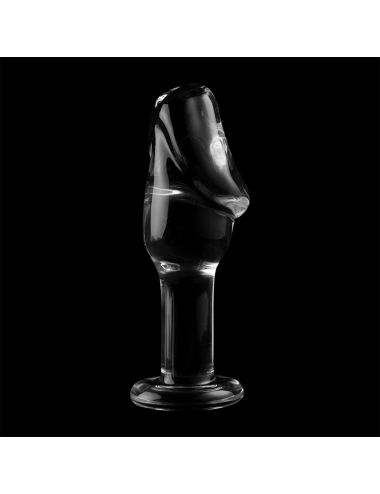 NEBULA SERIES BY IBIZA - MODEL 6 ANAL PLUG BOROSILICATE GLASS CLEAR 12.5 CM -O- 4 CM