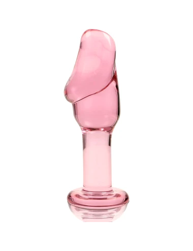 NEBULA SERIES BY IBIZA - MODEL 6 ANAL PLUG BOROSILICATE GLASS PINK 12.5 CM -O- 4 CM