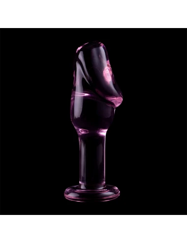 NEBULA SERIES BY IBIZA - MODEL 6 ANAL PLUG BOROSILICATE GLASS PINK 12.5 CM -O- 4 CM
