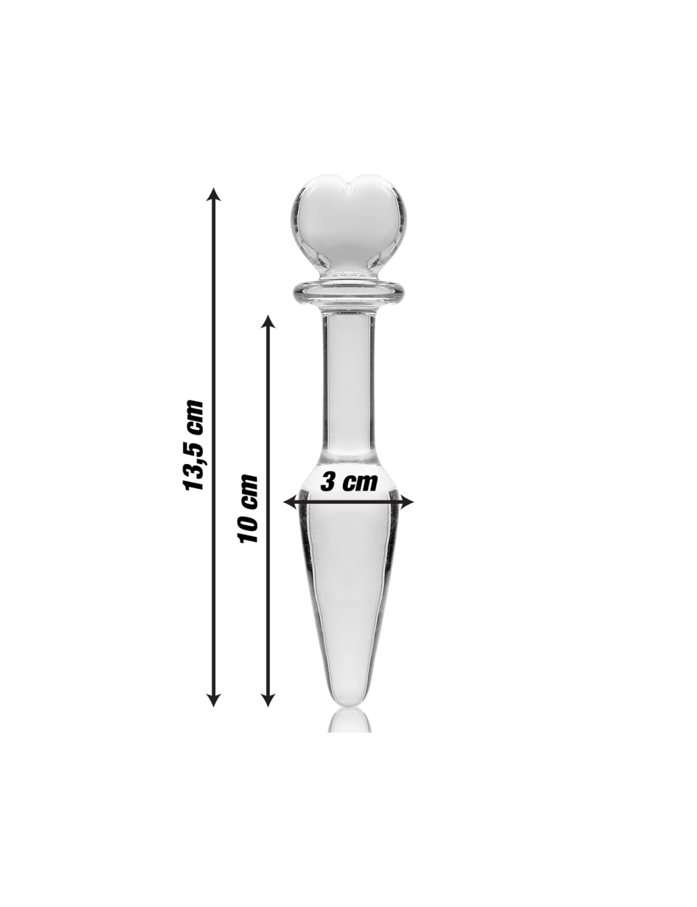 NEBULA SERIES BY IBIZA - MODEL 7 ANAL PLUG BOROSILICATE GLASS CLEAR 13.5 CM -O- 3 CM