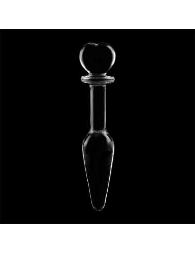 NEBULA SERIES BY IBIZA - MODEL 7 ANAL PLUG BOROSILICATE GLASS CLEAR 13.5 CM -O- 3 CM