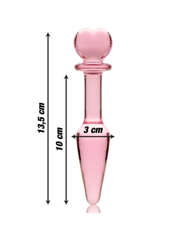 NEBULA SERIES BY IBIZA - MODEL 7 ANAL PLUG BOROSILICATE GLASS PINK 13.5 CM -O- 3 CM