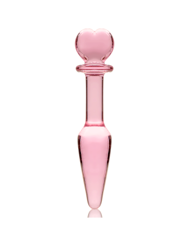 NEBULA SERIES BY IBIZA - MODEL 7 ANAL PLUG BOROSILICATE GLASS PINK 13.5 CM -O- 3 CM