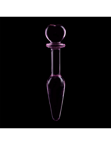 NEBULA SERIES BY IBIZA - MODEL 7 ANAL PLUG BOROSILICATE GLASS PINK 13.5 CM -O- 3 CM