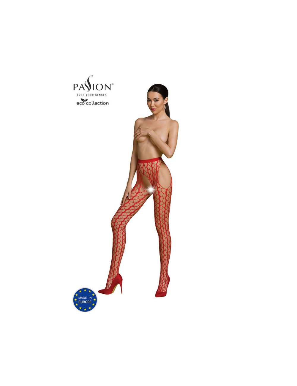 PASSION - ECO COLLECTION BODYSTOCKING ECO S007 RED PASSION - ECO COLLECTION BODYSTOCKING ECO S007 RED
