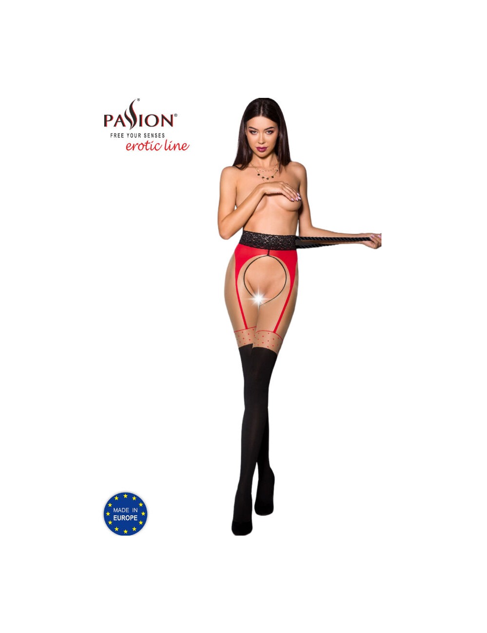 PASSION - TIOPEN 003 RED TIGHTS 1/2 20/40 DEN