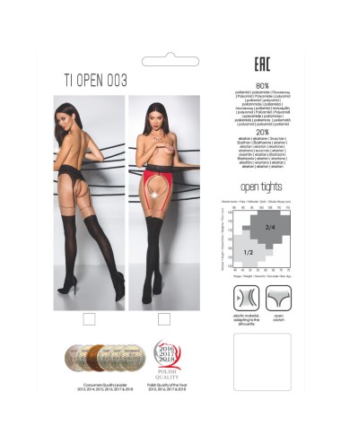 PASSION - TIOPEN 003 RED TIGHTS 3/4 20/40 DEN