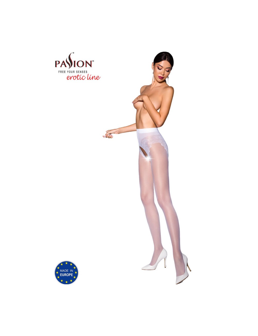 PASSION - TIOPEN 006 WHITE TIGHTS 1/2 30 DEN