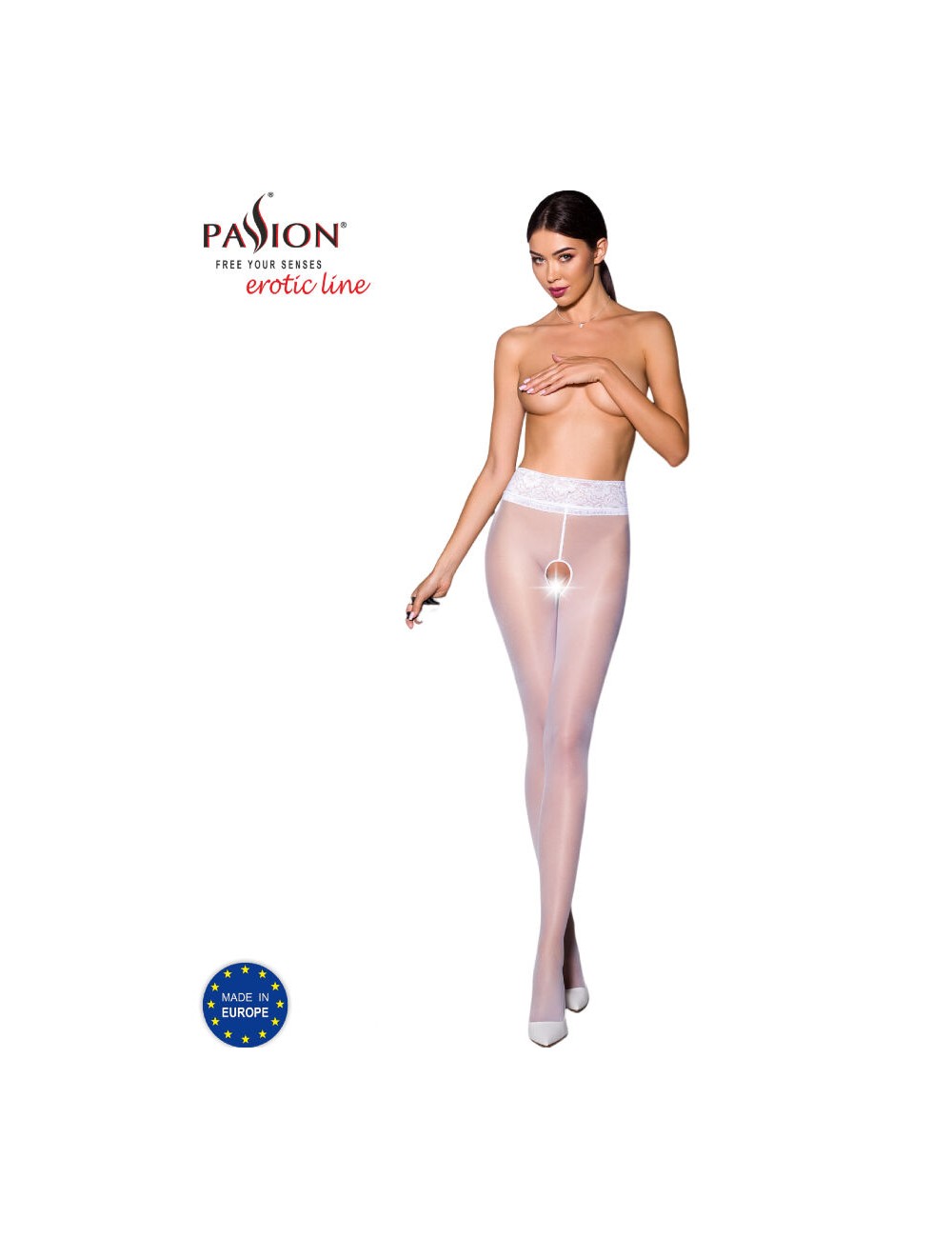 PASSION - TIOPEN 008 WHITE TIGHTS 3/4 30 DEN