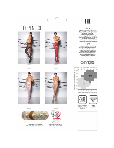 PASSION - TIOPEN 008 RED TIGHTS 3/4 30 DEN