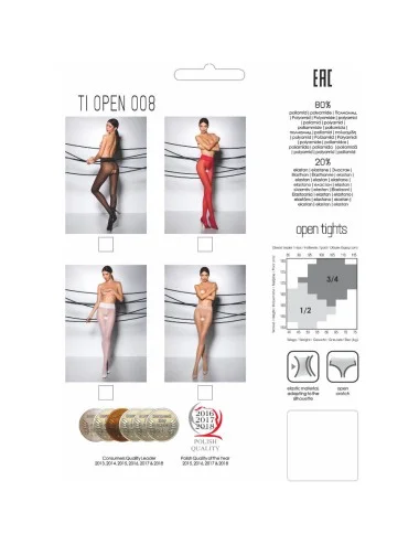 PASSION - TIOPEN 008 RED TIGHTS 3/4 30 DEN