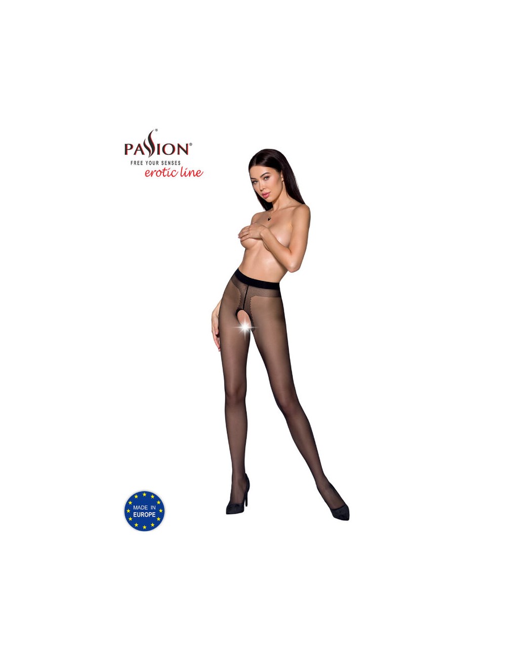 PASSION - TIOPEN 010 BLACK TIGHTS 3/4 20 DEN PASSION - TIOPEN 010 BLACK TIGHTS 3/4 20 DEN