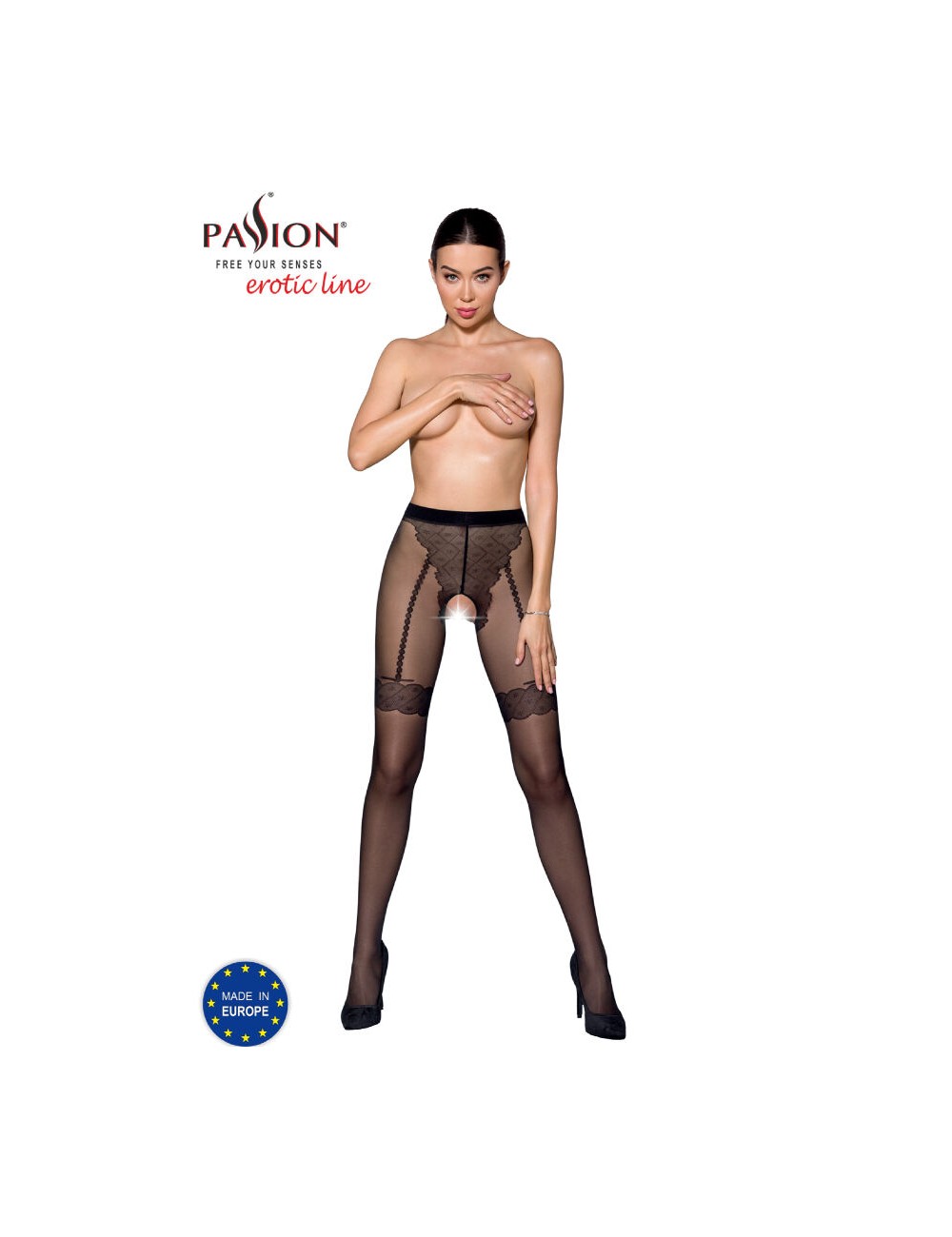 PASSION - TIOPEN 016 BLACK TIGHTS 1/2 20 DEN PASSION - TIOPEN 016 BLACK TIGHTS 1/2 20 DEN