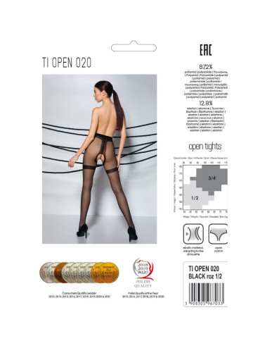 PASSION - TIOPEN 020 BLACK TIGHTS 3/4 20 DEN