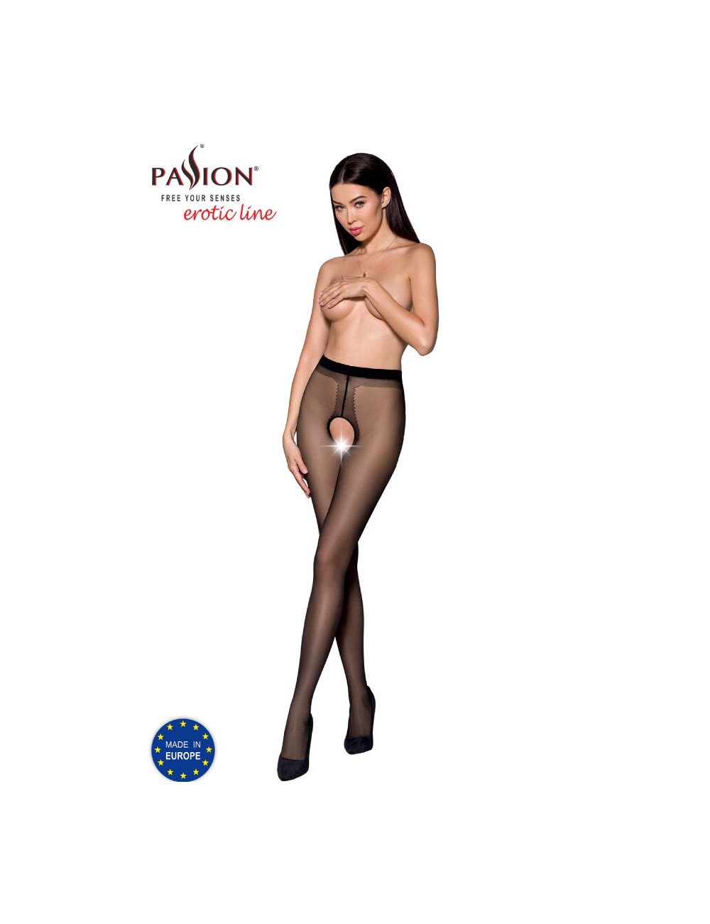 PASSION - TIOPEN 022 BLACK/RED TIGHTS 1/2 20 DEN PASSION - TIOPEN 022 BLACK/RED TIGHTS 1/2 20 DEN