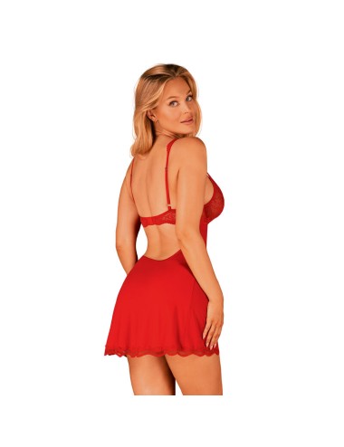 OBSESSIVE - LUVAE BABYDOLL & TANGA RED S/M