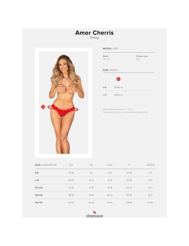 OBSESSIVE - AMOR CHERRIS THONG L/XL