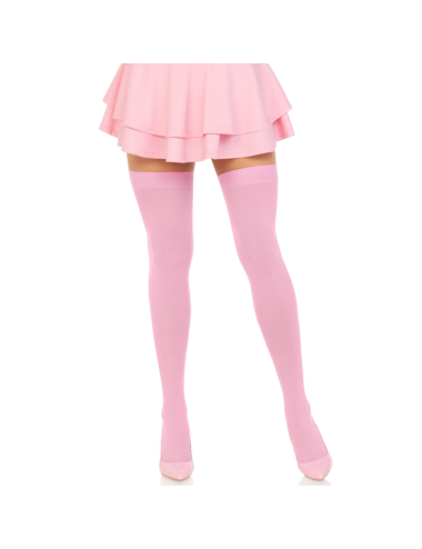 LEG AVENUE - NYLON THIGH HIGHS PINK