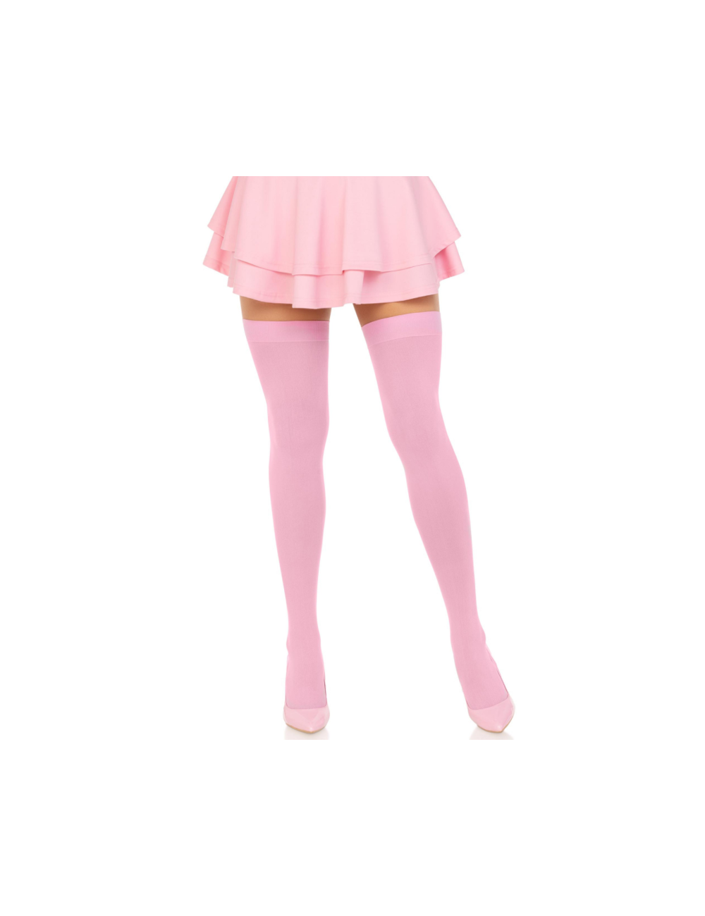 LEG AVENUE - NYLON THIGH HIGHS PINK LEG AVENUE - NYLON THIGH HIGHS PINK