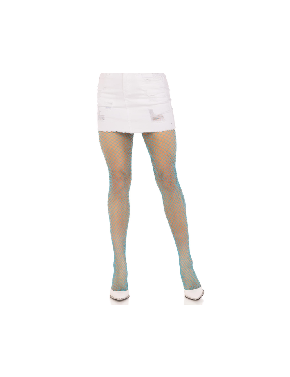 LEG AVENUE - LYCRA FISHNNET PANTYHOSE BLUE LEG AVENUE - LYCRA FISHNNET PANTYHOSE BLUE