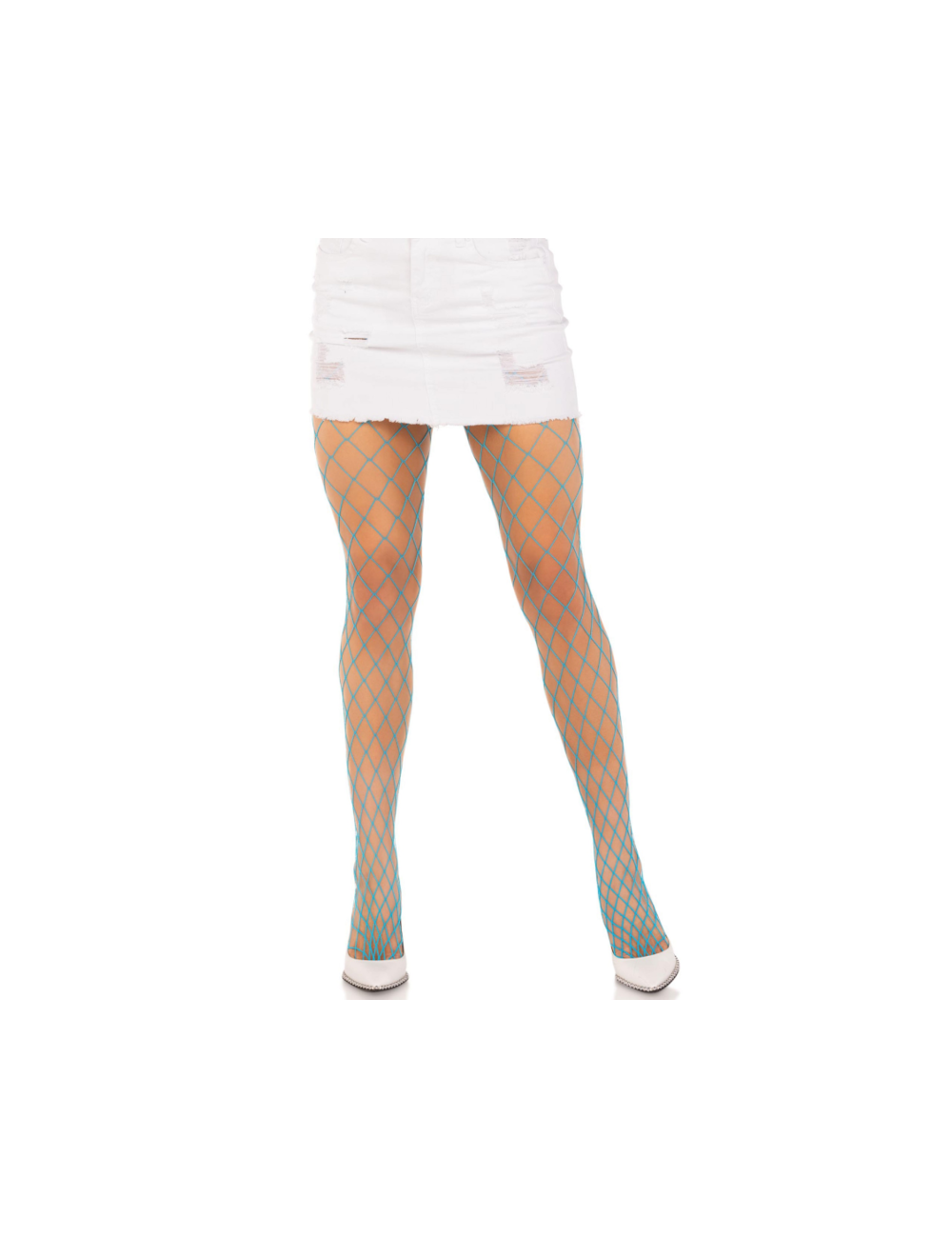 LEG AVENUE - DIAMOND FISHNNET PANTYHOSE BLUE LEG AVENUE - DIAMOND FISHNNET PANTYHOSE BLUE