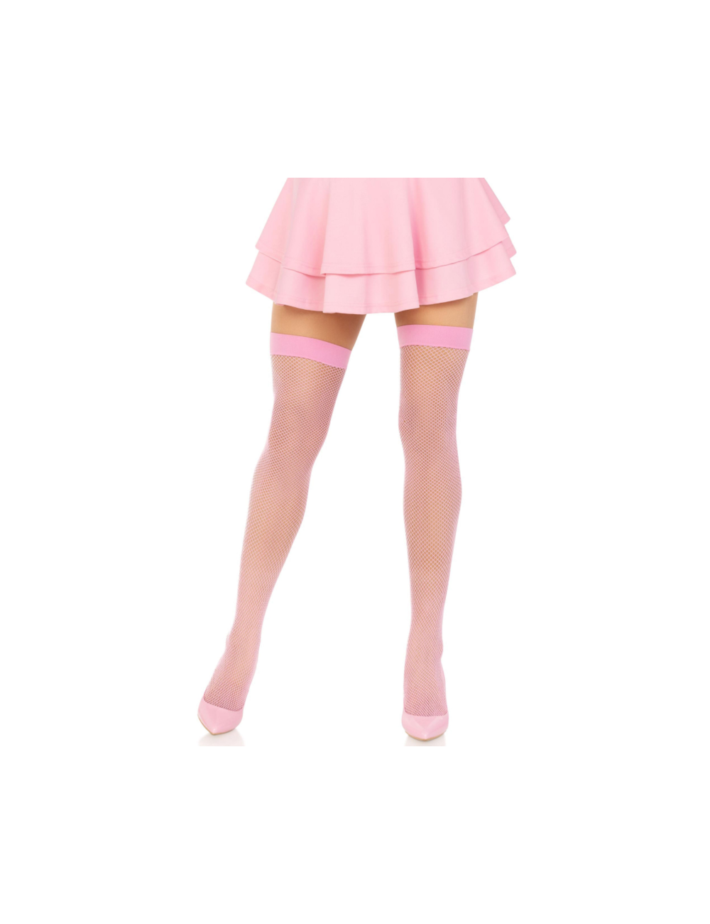 LEG AVENUE - FISHNNET THIGH STOCKINGS PINK