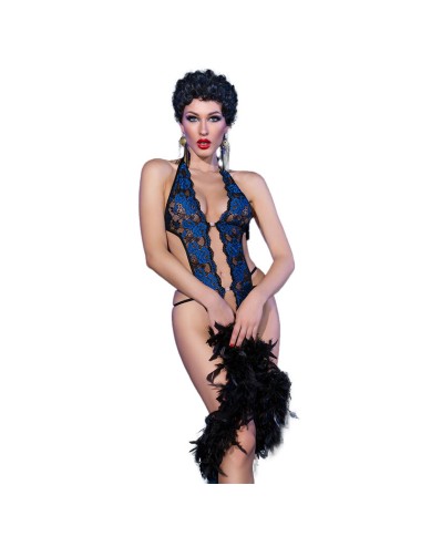 CHILIROSE - CR 4479 BODYSUIT CROTCHLESS BLUE S/M