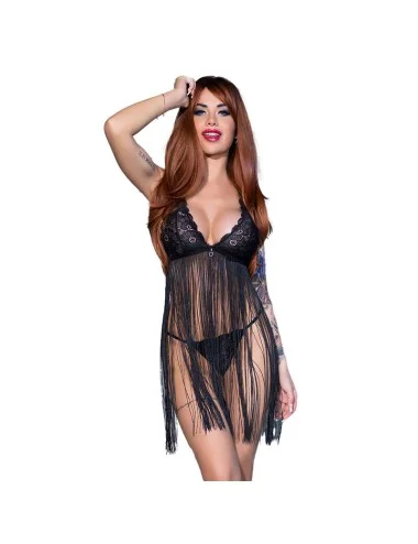 CHILIROSE - CR 4462 BABYDOLL BLACK L/XL