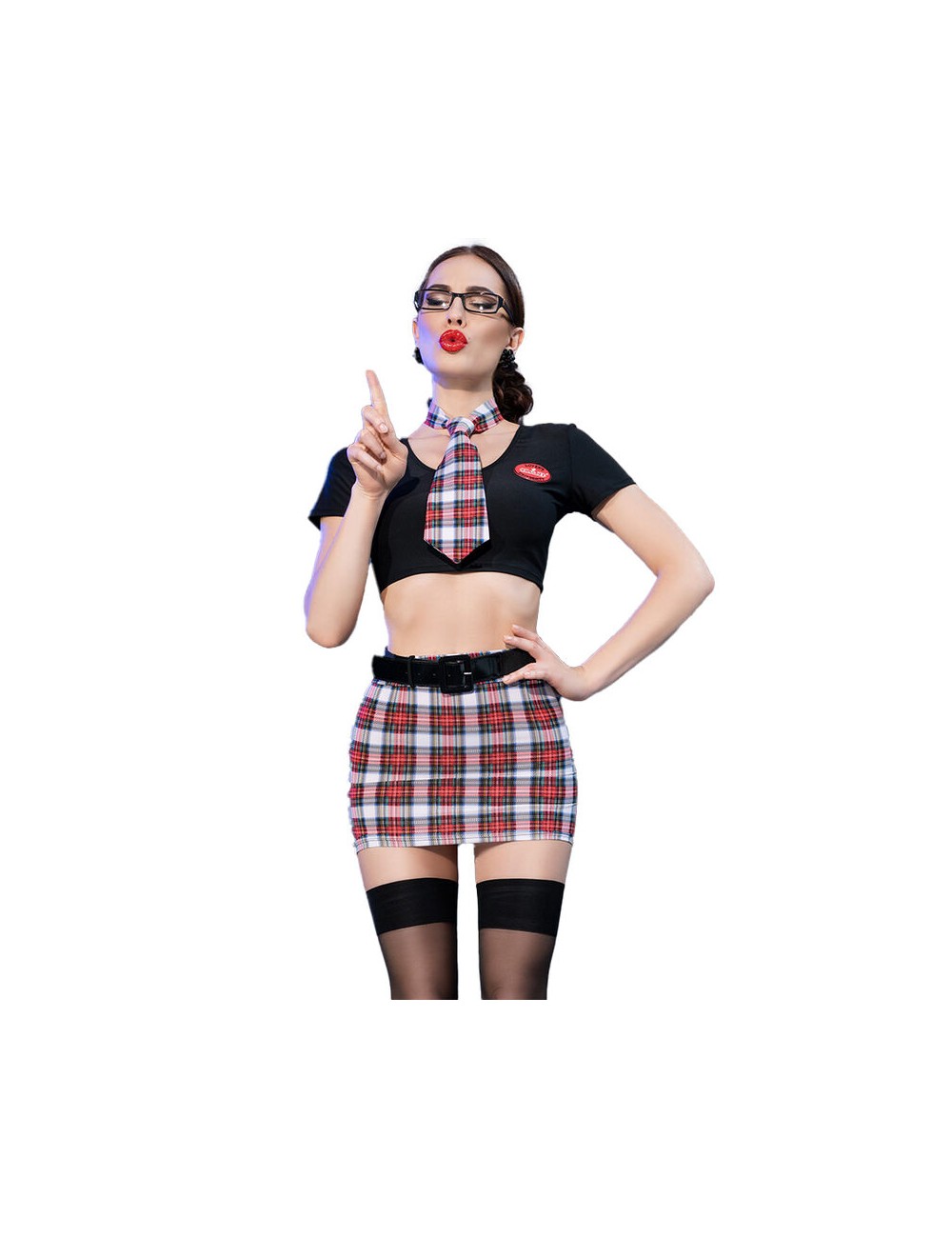 CHILIROSE - CR 4425 COSTUME SCHOOLGIRL BLACK L/XL CHILIROSE - CR 4425 COSTUME SCHOOLGIRL BLACK L/XL