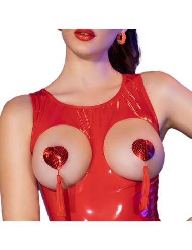 CHILIROSE - CR 4626 NIPPLE COVERS RED