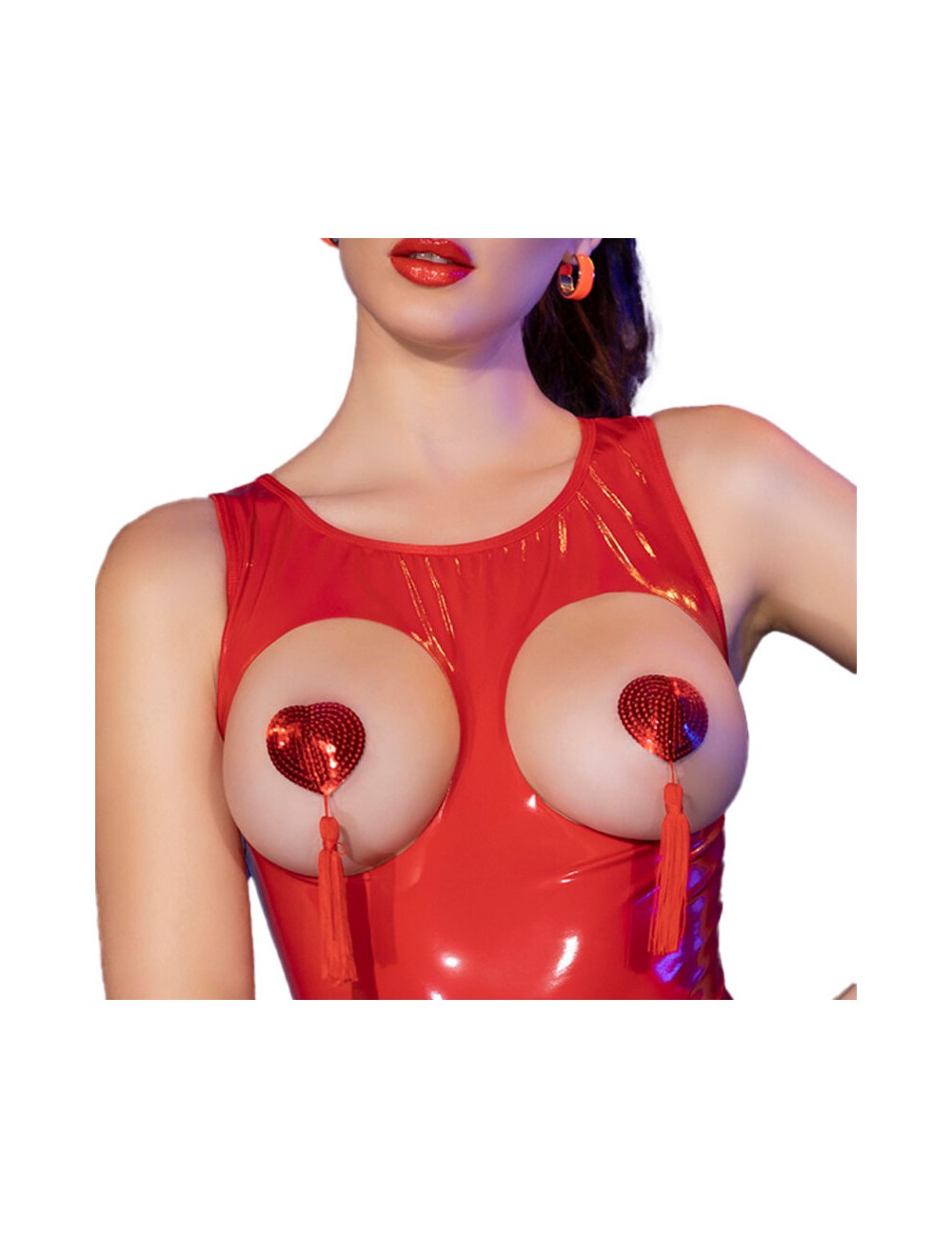 CHILIROSE - CR 4626 NIPPLE COVERS RED CHILIROSE - CR 4626 NIPPLE COVERS RED