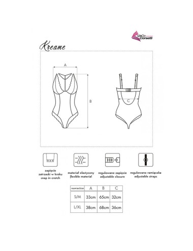 LIVCO CORSETTI FASHION - KREAME LC 90546 BODY BLACK L/XL