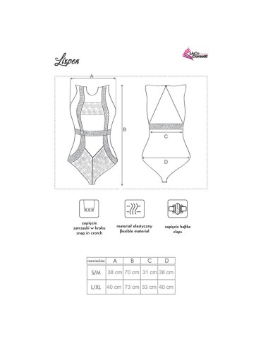 LIVCO CORSETTI FASHION - LIXPEN LC 90612 BODY BLACK L/XL