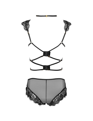LIVCO CORSETTI FASHION - PALMENOM LC 90614 BRA + PANTY BLACK L/XL