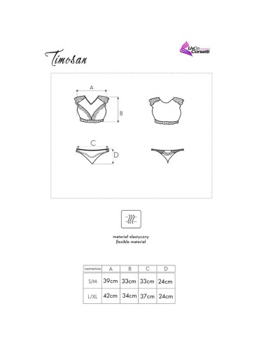 LIVCO CORSETTI FASHION - TIMOSAN LC 90631 BRA + PANTY BLACK L/XL
