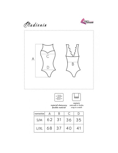 LIVCO CORSETTI FASHION - MUDIENIN LC 90654 BODY BLACK L/XL