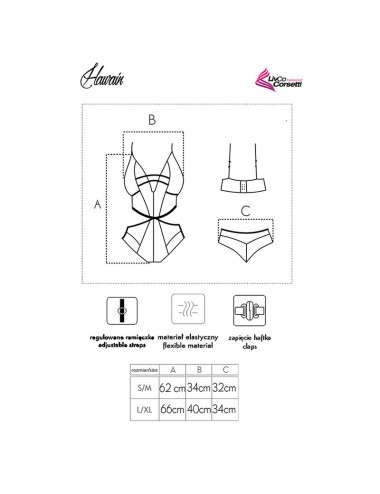LIVCO CORSETTI FASHION - HAWAIN LC 90665 BODY BLACK L/XL