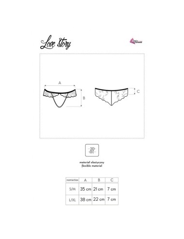 LIVCO CORSETTI FASHION - LOVE STORY LC 90679 PANTY CROTCHLESS BLACK L/XL
