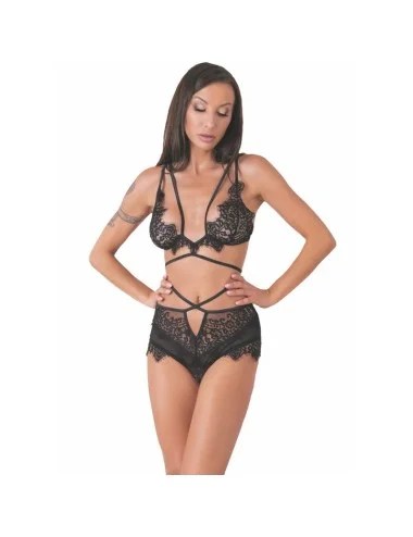 LIVCO CORSETTI FASHION - DREZNA LC 90733 BRA + PANTY BLACK L/XL