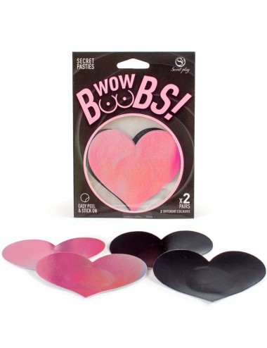 SECRET PLAY - WOW BOOBS! HEART NIPPLE COVERS